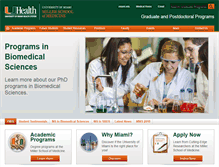Tablet Screenshot of biomed.miami.edu