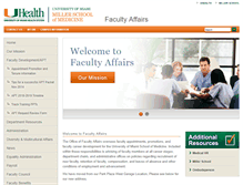 Tablet Screenshot of facultyaffairs.med.miami.edu