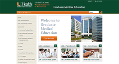Desktop Screenshot of gme.med.miami.edu