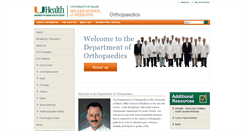 Desktop Screenshot of ortho.med.miami.edu