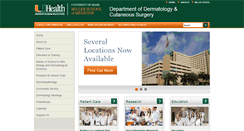 Desktop Screenshot of dermatology.med.miami.edu