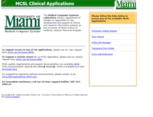 Tablet Screenshot of mcsl2.med.miami.edu