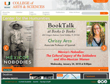 Tablet Screenshot of humanities.miami.edu