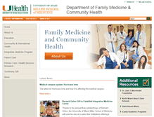 Tablet Screenshot of familymedicine.med.miami.edu