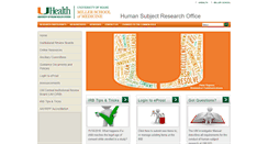Desktop Screenshot of hsro.med.miami.edu